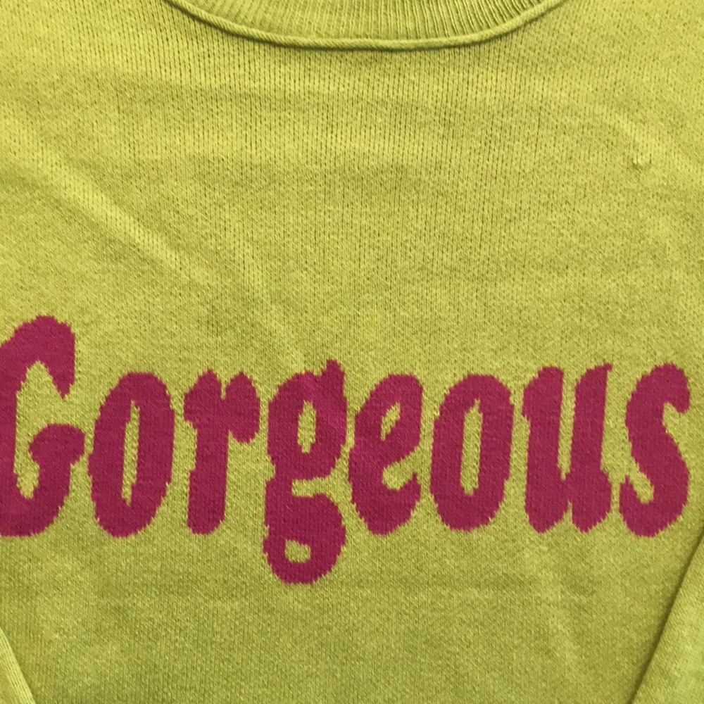 NWOT SWEATER KIWI COLOR. The original plastic bag the color is called GORGEO. 💗 - Picture 3 of 10